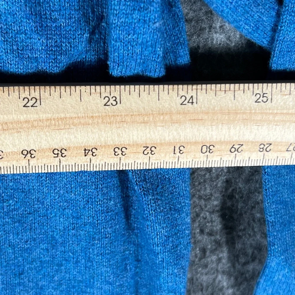 L.L.Bean‎ Mens Long Sleeve Polo Shirt XL Blue Cotton Cashmere Blend Knit